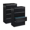 Hirsh Industries 36 in W 4 Drawer File Cabinets, Black, Legal; Letter; A4 14989